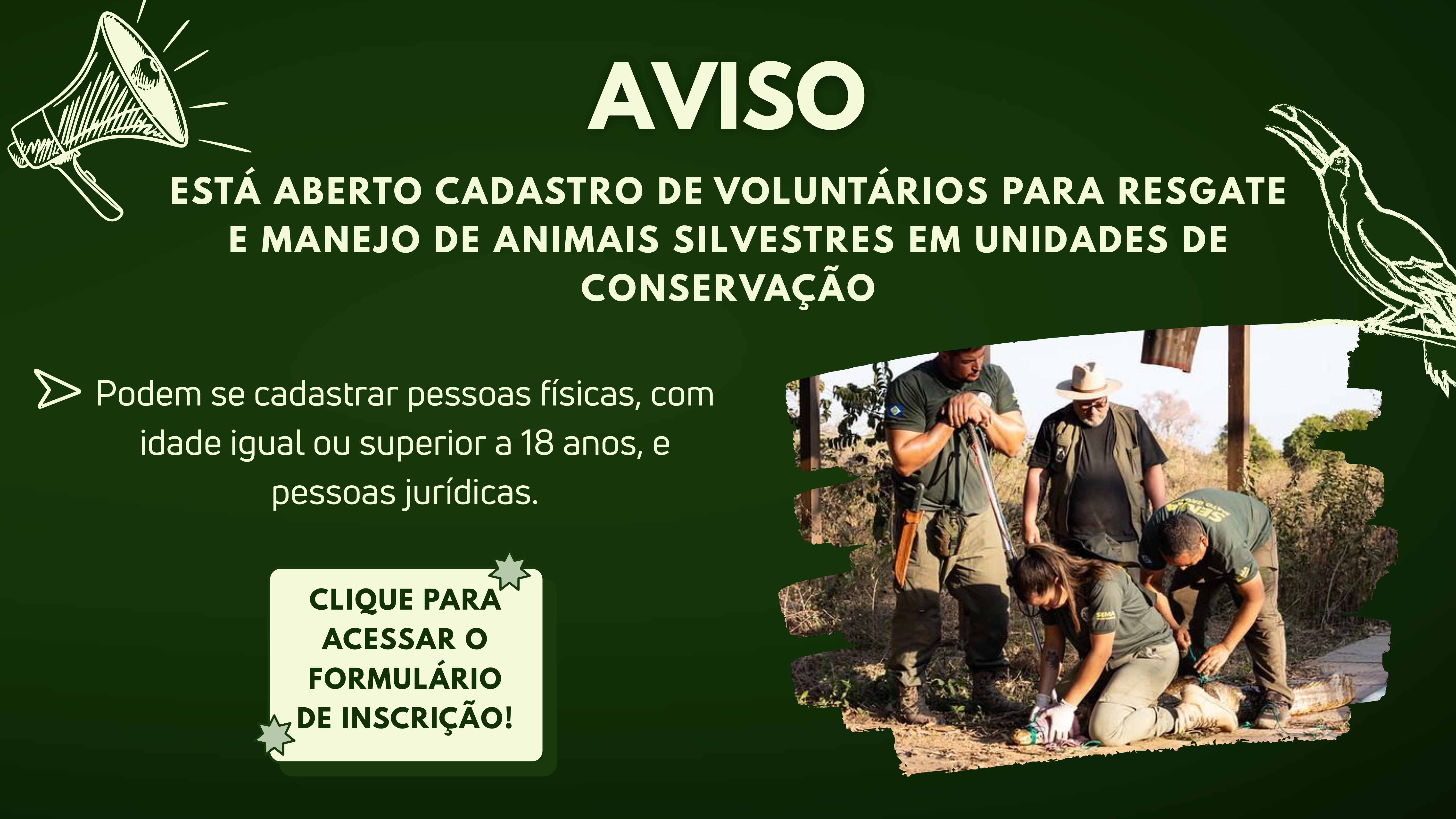 Cadastro  de voluntários