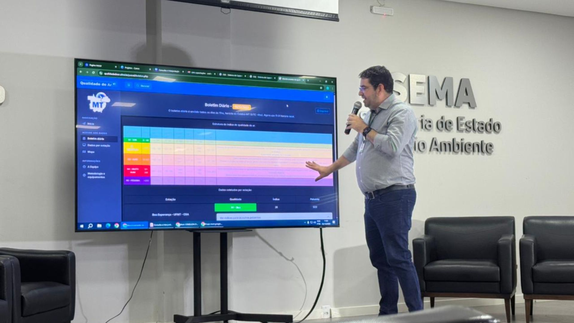 Sema promove curso sobre consulta e interpretação de dados de sistema de monitoramento de qualidade do ar